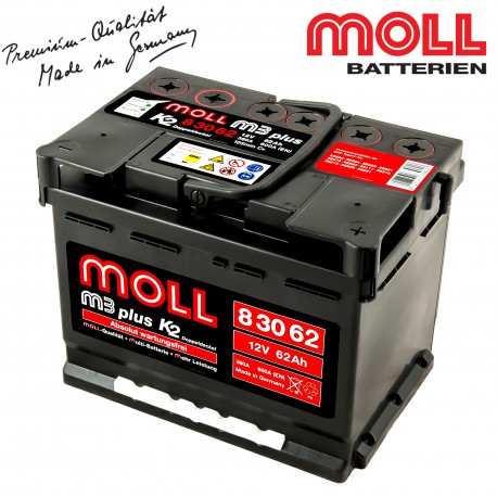 Baterie auto MOLL M3 PLUS K2 83062 62Ah