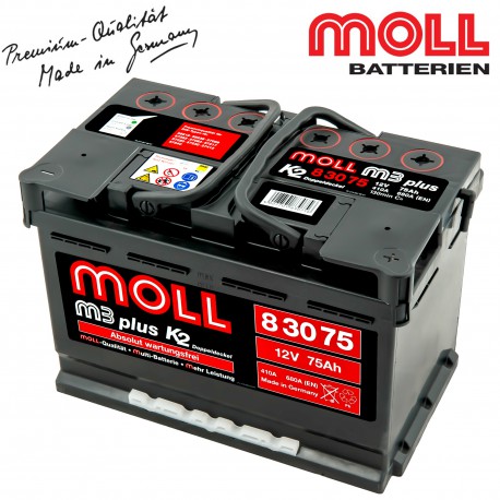 Baterie auto MOLL M3 PLUS K2 83075 75Ah