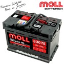 Baterie auto MOLL M3 PLUS K2 83075 75Ah