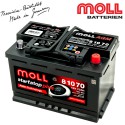 Baterie auto MOLL START-STOP PLUS AGM 70Ah 81070
